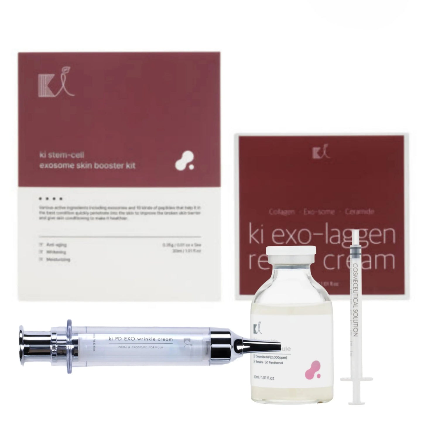 Exo-Laggen Complete Skin Renewal Set – 4 Steps for Wrinkle Care KI COSMETICS